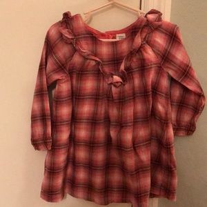 GAP Pink & Black Plaid Dress